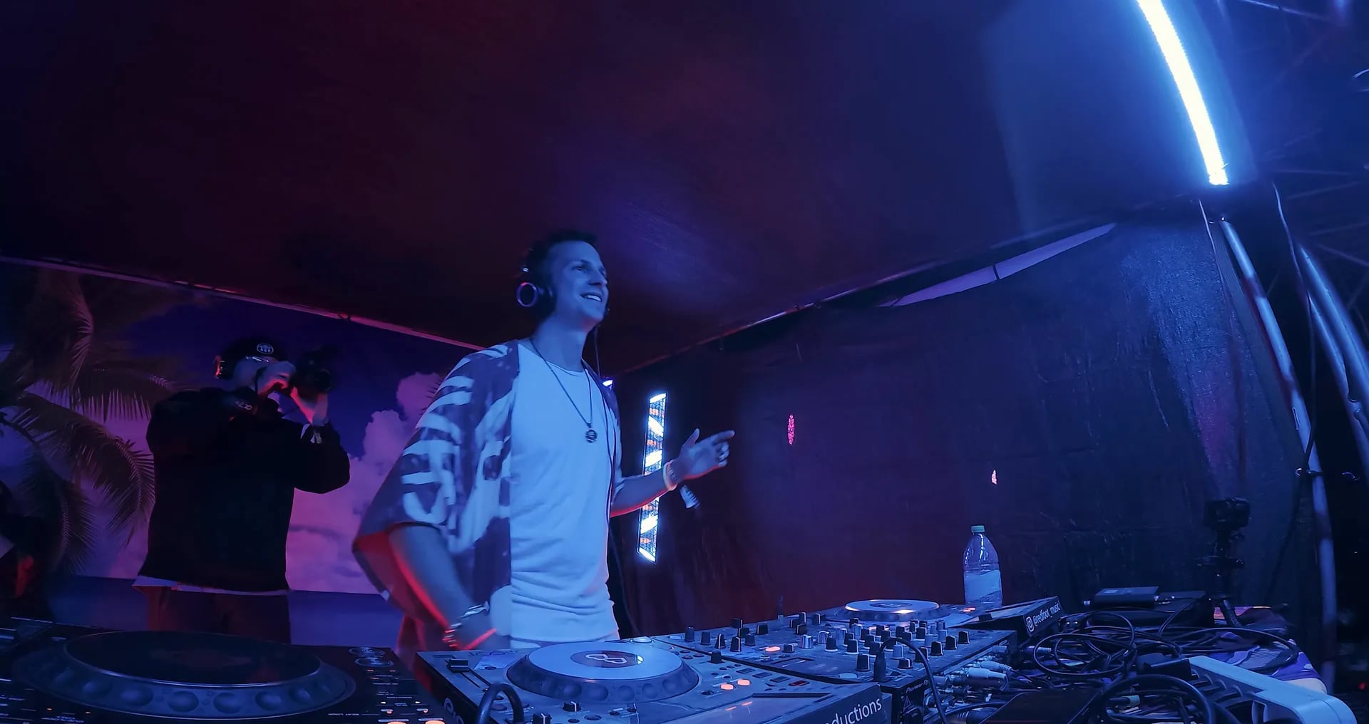 Mike Mana performing a live DJ set